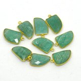 Vermeil Amazonite Pendant 22x14mm EACH PIECE-beads incl pearls-Beadthemup