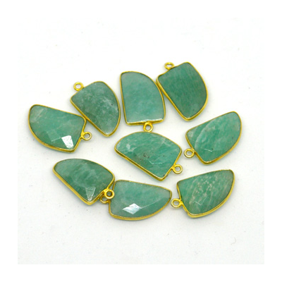 Vermeil Amazonite Pendant 22x14mm EACH PIECE