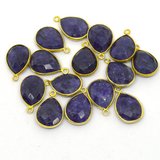 Vermeil Sapphire Dyed Pendant 20x14mm EACH PIECE-beads incl pearls-Beadthemup