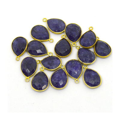 Vermeil Sapphire Dyed Pendant 20x14mm EACH PIECE