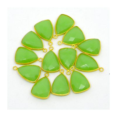 Vermeil Chalcedony Pendant 19x16mm EACH PIECE