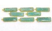 Vermeil Amazonite  Pendant 35x11mm EACH PIECE-beads incl pearls-Beadthemup