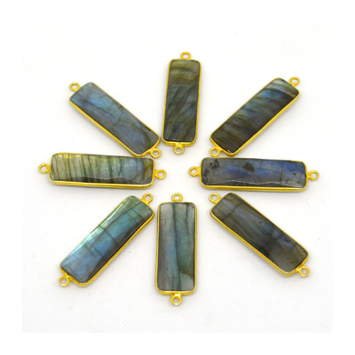 Vermeil Labradorite Connector 38x11mm EACH PIECE