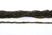 Smokey Quartz Polished Tube 8x4mm strand 42 beads-beads incl pearls-Beadthemup