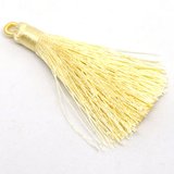 Tassel 75mm Cream EACH-tassels-Beadthemup