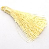 Tassel 75mm Cream EACH-tassels-Beadthemup