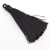 Tassel 75mm Black EACH-tassels-Beadthemup