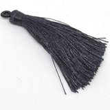 Tassel 75mm Dark Grey EACH-tassels-Beadthemup