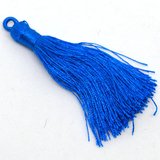 Tassel 75mm Electric Blue EACH-tassels-Beadthemup