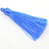 Tassel 75mm Blue EACH-tassels-Beadthemup