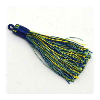 Tassel 75mm Blue Green Multi Colour EACH