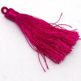 Tassel 75mm Fuschia Pink EACH-tassels-Beadthemup