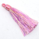 Tassel 75mm Pink Mouve Multi Colour EACH-tassels-Beadthemup