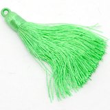 Tassel 75mm Jade Green EACH-tassels-Beadthemup