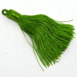 Tassel 75mm Olive Green EACH-tassels-Beadthemup