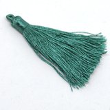 Tassel 75mm Dark Teal EACH-tassels-Beadthemup