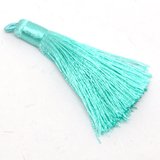 Tassel 75mm Light Teal EACH-tassels-Beadthemup