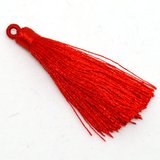 Tassel 75mm Red EACH-tassels-Beadthemup