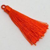 Tassel 75mm Orange EACH-tassels-Beadthemup