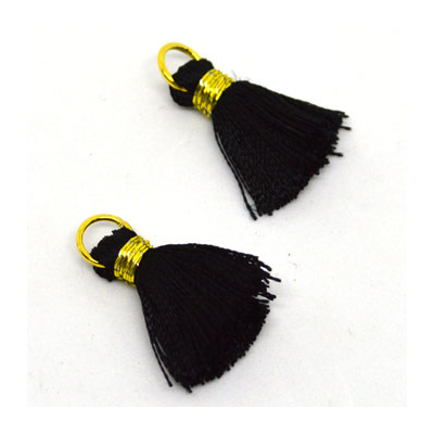 Tassel 25mm Black incl Ring 2 pack