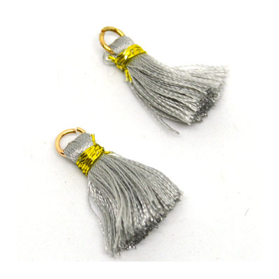 Tassel 25mm Grey incl Ring 2 pack