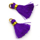 Tassel 25mm Amethyst Purple incl Ring 2 pack-tassels-Beadthemup