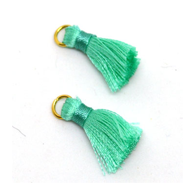 Tassel 25mm Light Teal incl Ring 2 pack