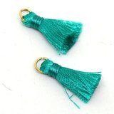 Tassel 25mm Teal incl Ring 2 pack-tassels-Beadthemup