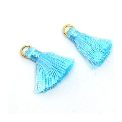 Tassel 25mm Aqua incl Ring 2 pack