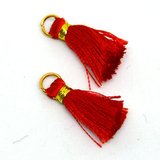Tassel 25mm Red incl Ring 2 pack-tassels-Beadthemup