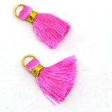 Tassel 25mm Fushia Pink incl Ring 2 pack-tassels-Beadthemup