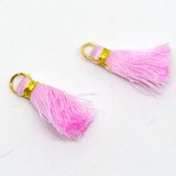 Tassel 25mm Pink incl Ring 2 pack-tassels-Beadthemup