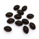 Smokey Quartz Dark Polished Olive 18x12mm Bead-beads incl pearls-Beadthemup