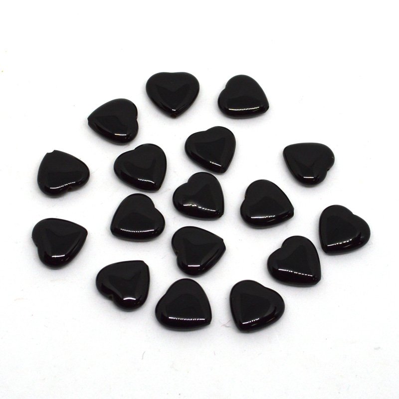 Black Agate Heart 16mm Bead - Beads incl Pearls-Gemstone Beads : Beads ...