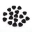 Black Agate Heart 16mm Bead