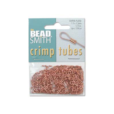 Copper plate Base Metal Crimp 1.5mm small approx 800 pieces