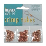 Copper plate Base Metal Crimp Assorted pack-findings-Beadthemup