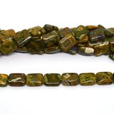 Rhyolite Polished Rectangle 20x15mm 20 beads Strand-beads incl pearls-Beadthemup