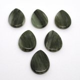 Green Line Agate Teardop 40x30mm Bead Natural-beads incl pearls-Beadthemup