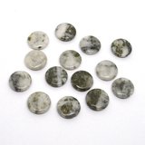 Golden Ore Polished Flat Round 20mm Bead-beads incl pearls-Beadthemup