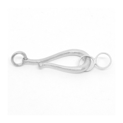 Sterling Silver MATT Clasp hook 29x14mm