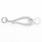 Sterling Silver MATT Clasp hook 29x14mm