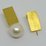 Vermeil MATT Stud Earring with pin 11x20mm PAIR