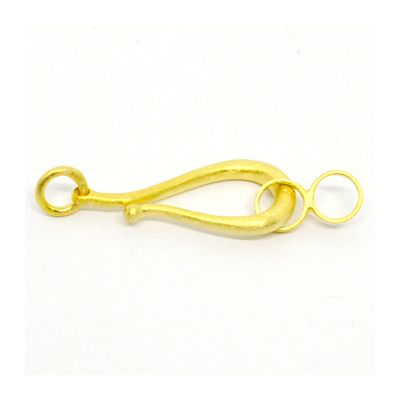 Vermeil MATT Clasp Hook 29x14mm