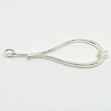 Sterling Silver Clasp Hook 64x24mm-findings-Beadthemup