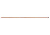 14k ROSE gold Headpin flat 0.5x38mm 10 Pack-findings-Beadthemup