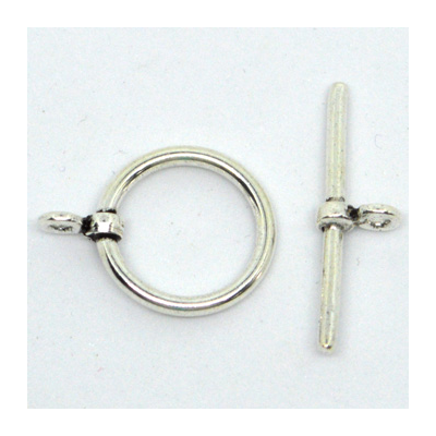 Sterling Silver Toggle 17mm ring 1 pack