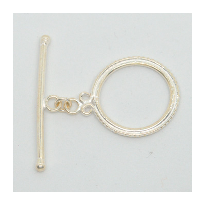 Sterling Silver Toggle 22mm ring 1 pack