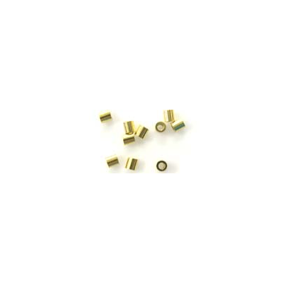Gold plt S.Silver crimps 0.6mm wire LRG 20 pk