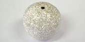Sterling Silver Bead Round Stardust 20mm-findings-Beadthemup